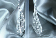 Load image into Gallery viewer, Large Filigree Leaves Earrings
